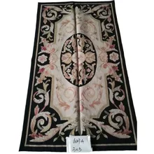 3'x5 Aubusson ткань Ковры S ручной работы шерсть Ковры s новозеландской шерсти черный Ковры для украшения дома