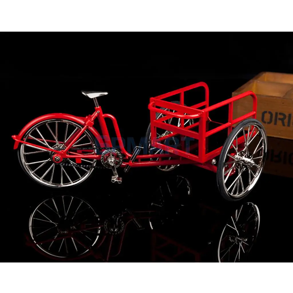 1:10 Scale Alloy Diecast Racing Tricycle Bike Model Vehicle Bicycle Cycling Toy Red