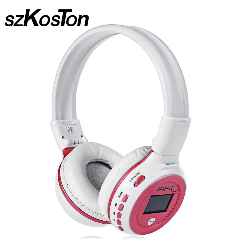 

New Foldable Bluetooth Headphone Fashion Earphone Multi-Function Wired And Wireless Headset With LCD Screen For Smartphones PC