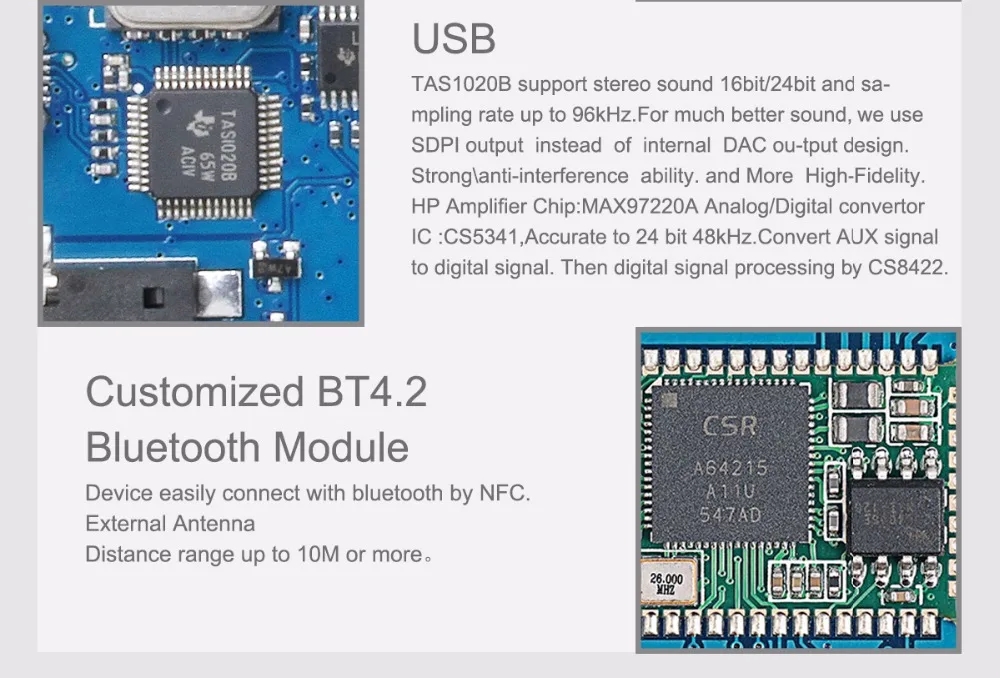 SMSL ad18 Hi-Fi аудио стерео усилитель с Bluetooth 4,2 поддерживает Apt-X, USB DSP полный цифровой усилитель мощности 2,1 динамик