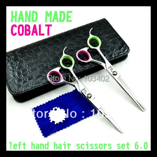 

1set X 6.0" Mirror Barber Shears 30T Hair Cutting Thinnng Scissors LEFT HANDED Set LEFTY