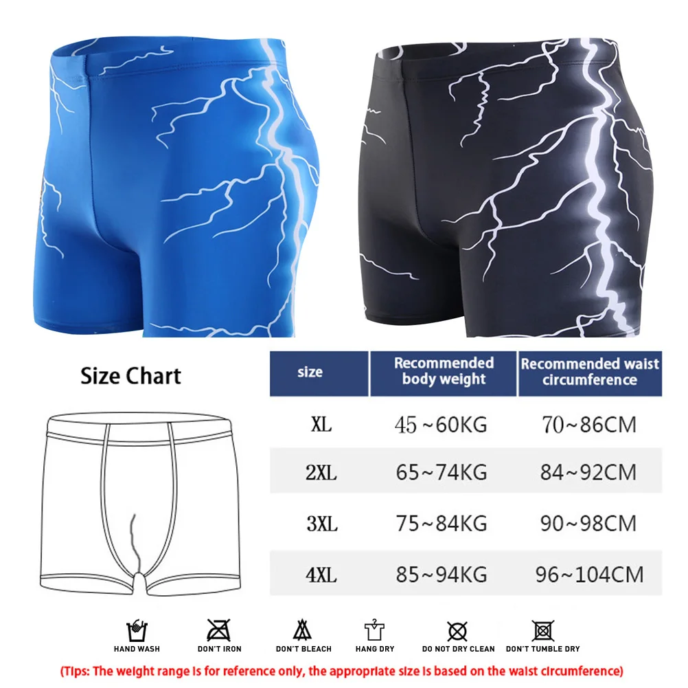 Мужские плавки, большой размер, высокая талия, молния, узор, для отдыха, консервативный купальник, шорты для пляжа, морского отдыха