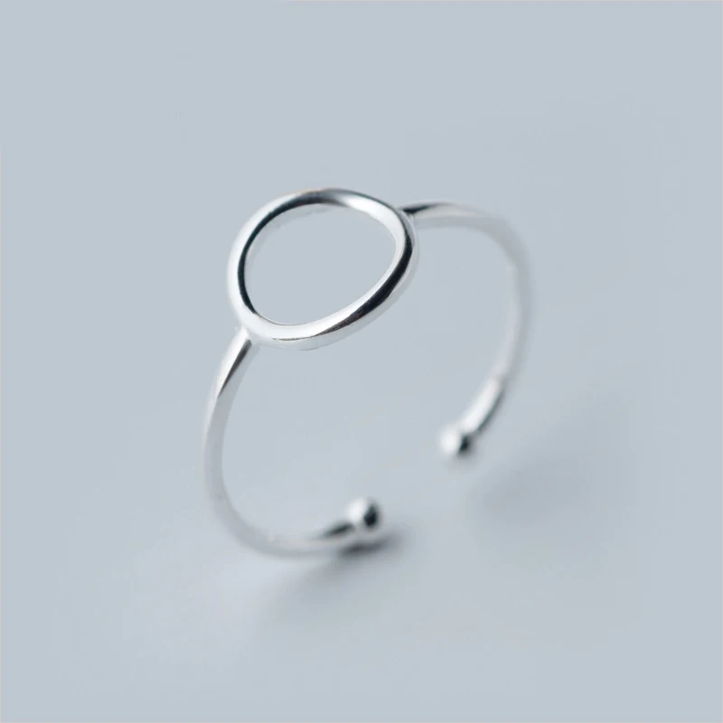 

MloveAcc 100% 925 Sterling Silver Fashion Jewelry Round Cocktail Ring Sizable Girls Kids Xmas Gift