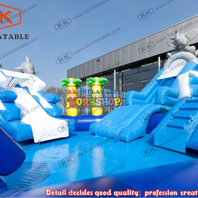 Environmentally friendly PVC Inflatable pool slide customization 2