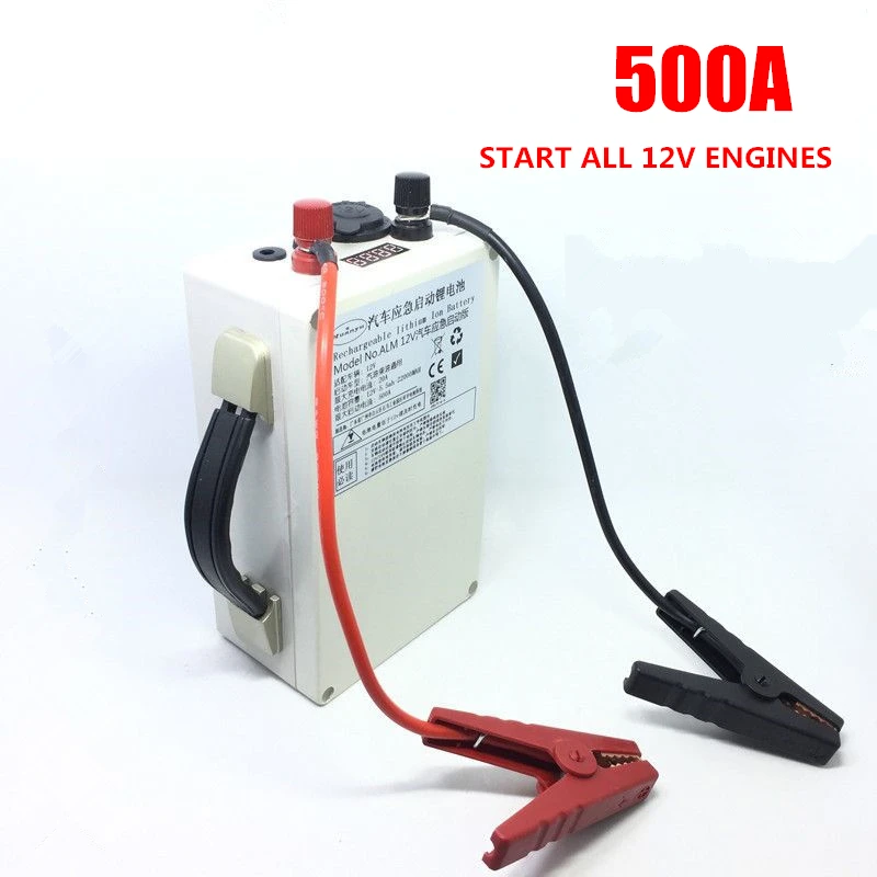 Высокая Мощность 12V 500A 5В USB литий-ионная аккумуляторная батарея для запуска бензин/дизельных автомобилей аварийная Мощность банка