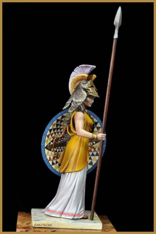 1/24 масштаб 75 мм God of War Athena неокрашенные миниатюрные смоляные модели набор фигурки