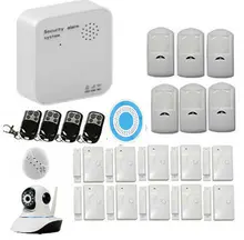Inalámbrica WIFI + GSM Sistema de Alarma de Ladrón de la Seguridad Casera DIY Kit de IOS/Android APP Control con Marcación Automática Y Cámara IP inalámbrica
