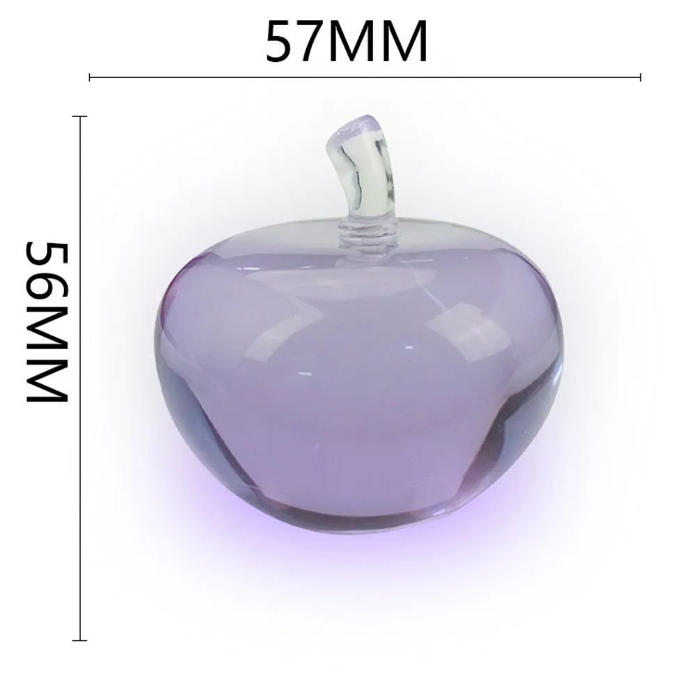 6Colors 1Pcs/Lot Crystal Glass Smooth Apple Paperweight Child Gifts Crafts Art&ampCollection Christmas Home Wedding Decoration | Дом и сад