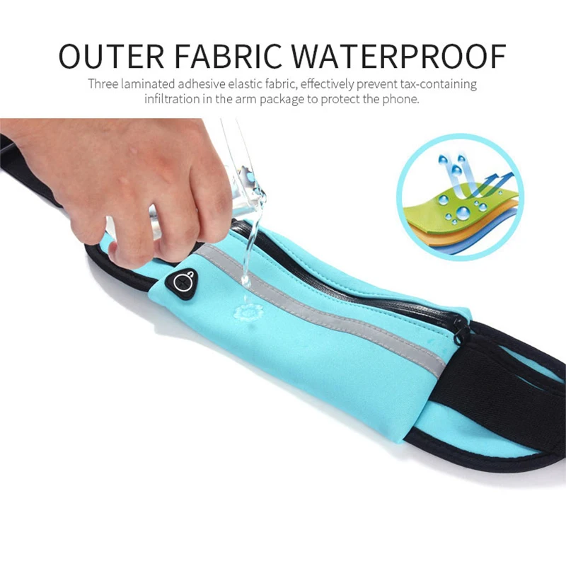 Waterproof Phone Case Cover On Hand Sports Waist Bag For Samsung Note 10 8 Pro Xiaomi Mi A3 Belt Pouch Mobile Run Gym Arm Band