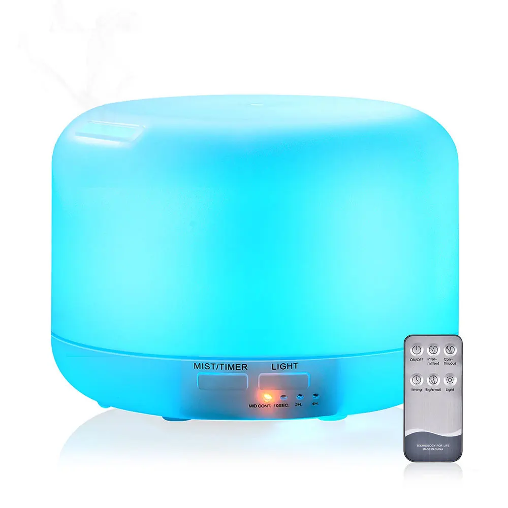

Remote 300ml Fragrances Creative green lamp humidifier ultrasonic remote mute Diffuser colorful LED night light Suitable bedroom
