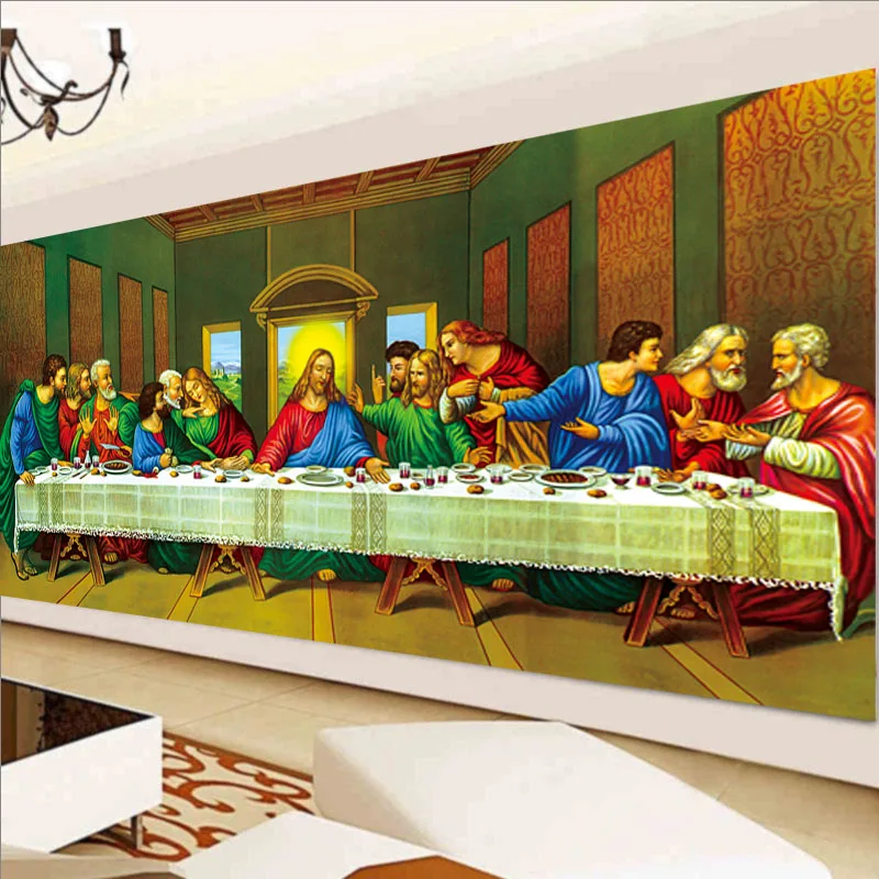 5d diy diamond painting cross Stitch Catholicism Last Supper Art