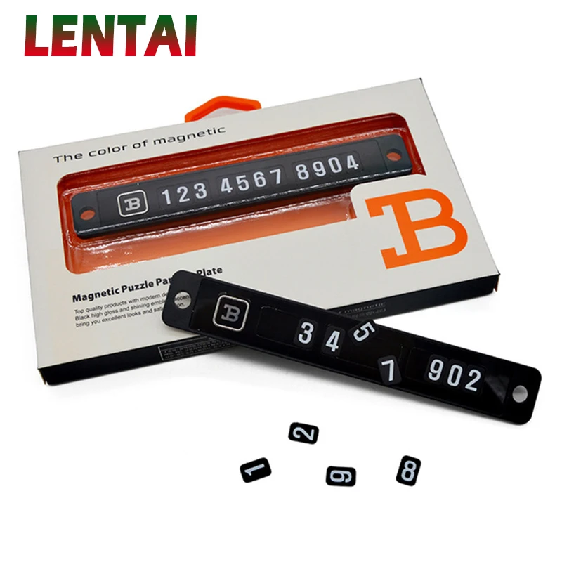 cheap LENTAI 1Set Black Car parking card with phone number Stickers For Mercedes W203 W204 BMW E39 E36 E90 F30 F10 Volvo XC60 XC90
