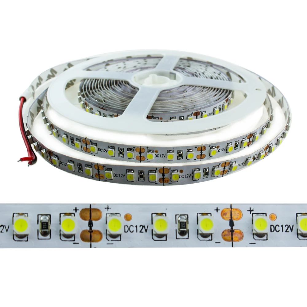 Smd 3528 120 Светодиодная лента светодиодов/м 5 м неводостойкая лампа 12 В белый красный