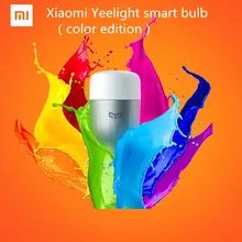Original Xiaomi mi Yeelight e27 dimmable LED Smart Bulb Smartphone App WIFI Remote Control Light 8W Color/white Mi Light