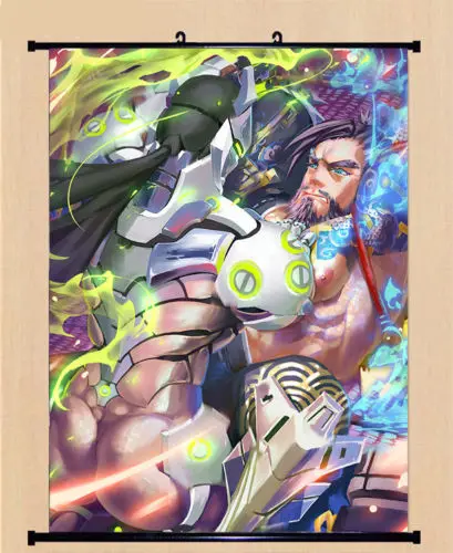 Игра Overwatch OW GENJI HANZO Косплей плакат настенный домашний декор прокрутка | Дом и сад