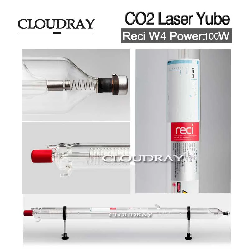 Cloudray 100 Вт Reci лазер трубы W4 1400 мм диаметр 80 для лазерной резки CO2 станок и