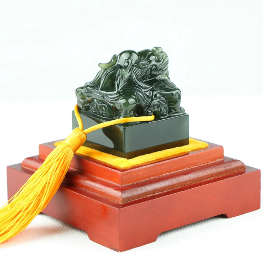 Высокое качество китайский печать императорская Нефритовая печать украшения выгравированный логотип Художественная печать для каллиграфия и рисование узор дракона