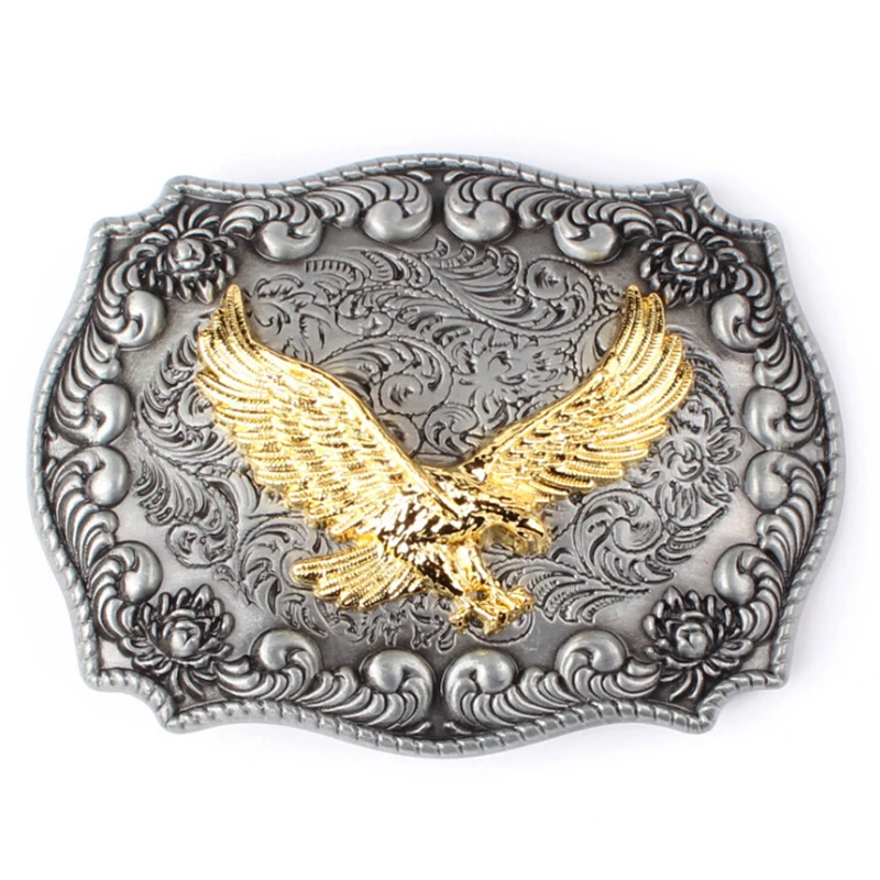 

Eagle belt buckle Western cowboy style belt buckle golden eagle buckle belt head punk belt