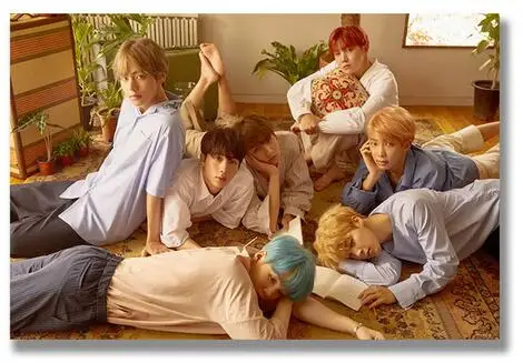 

Kpop BTS Music Art Wall Decor Silk Print Poster