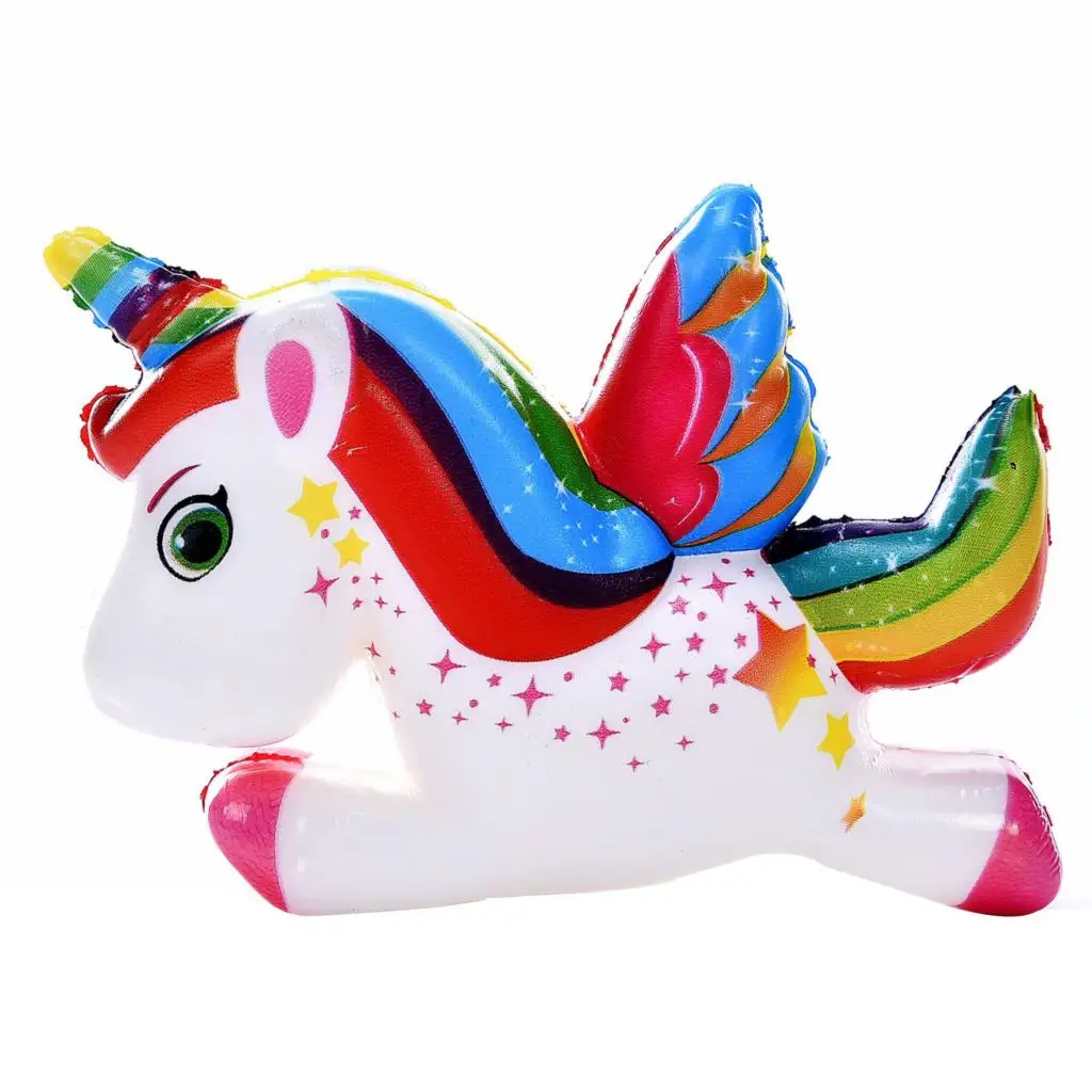 Новинка Kawaii Jumbo Squeeze Toys Детские красочные медленно поднимающиеся антистрессовые