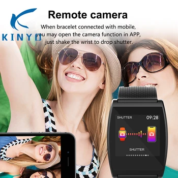 

Blood oxygen Blood pressure monitor Smart Bracelet alarm clock smart band remote photos sharing with friends colorful wristband