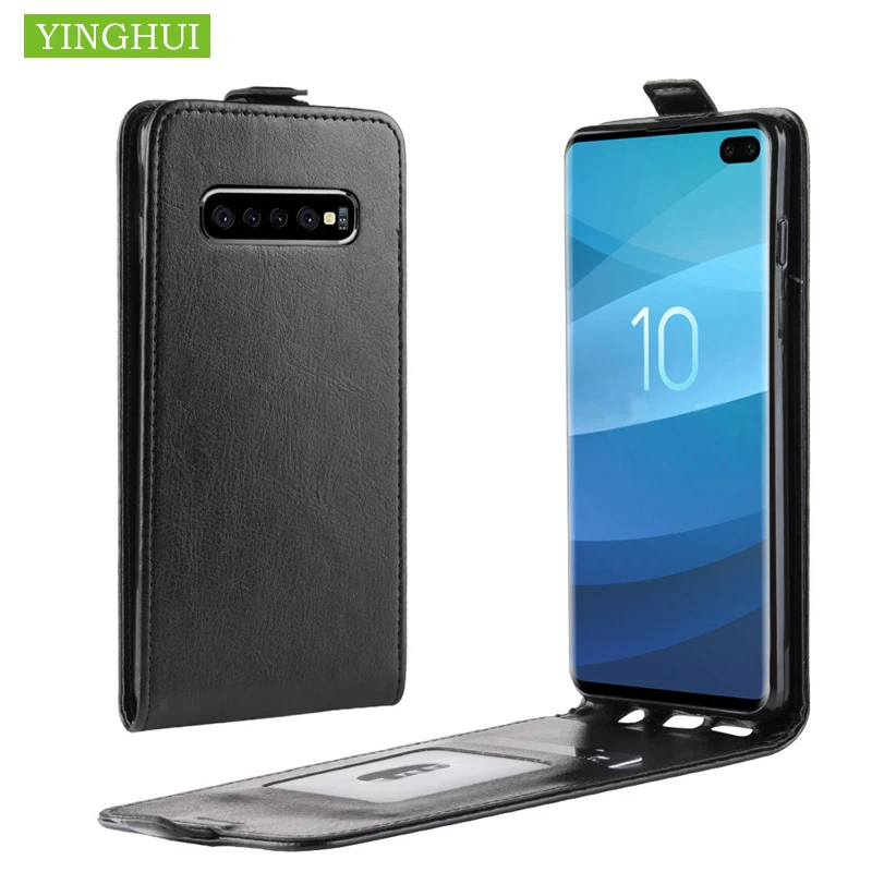 

YINGHUI Luxury Retro Book PU Leather Case Cover Phone Flip vertical cover bag For Samsung Galaxy S10 Lite S10 Plus Phone Case