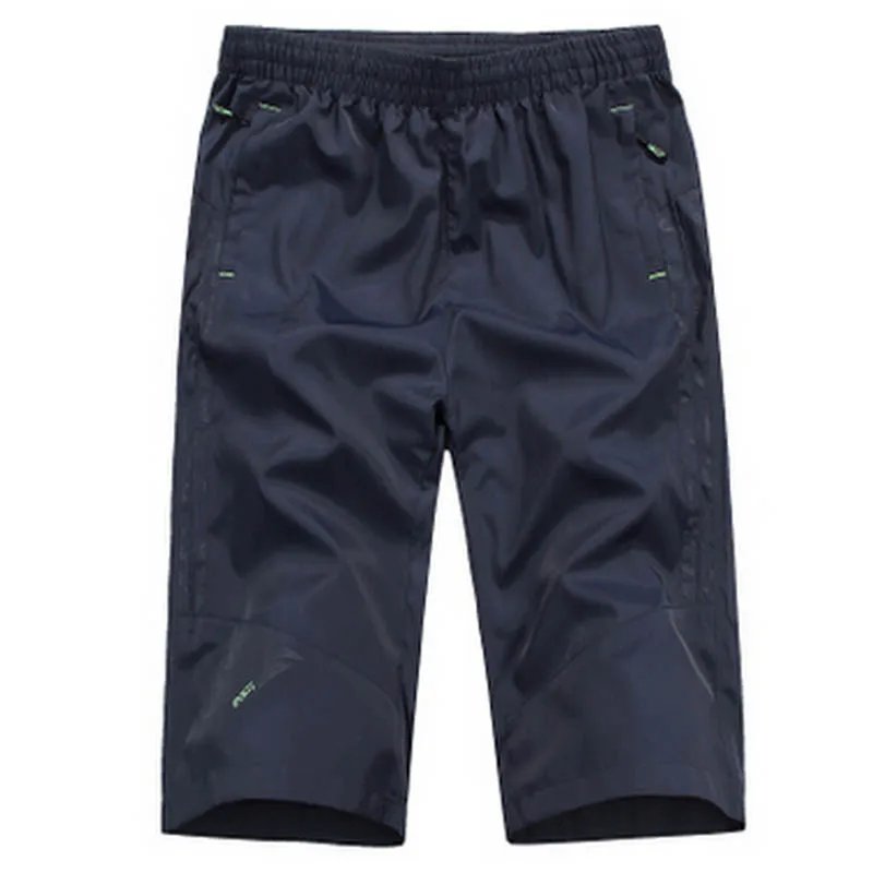 HOT 2019 Summer Thin Knee Length Loose Quick Dry wear middle-aged men's mens young tooling beach short Trousers Plus Size 5XL