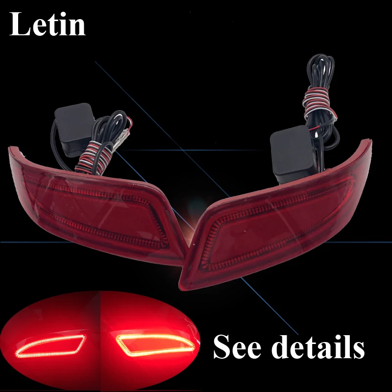 3 function LED guide Reflector Tail Rear Bumper Light Brake signal lamp For Toyota Camry 2015 2016 | Автомобили и мотоциклы