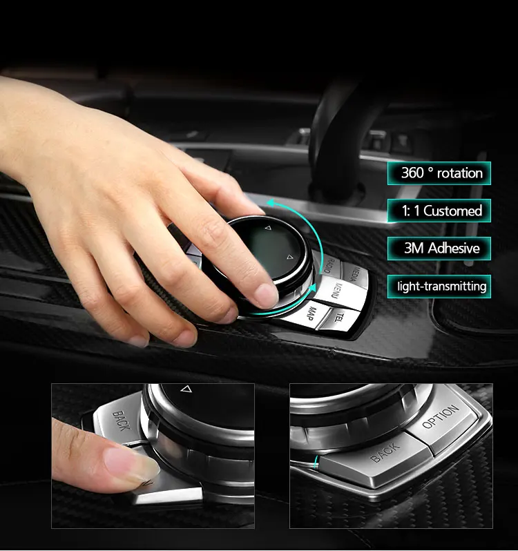 Мультимедийных кнопок крышка Стикеры для BMW F30 F10 F20 F25 F07 X1 X3 X5 X6 3 серии интерьер автомобиля мультимедиа рамка-накладка украшения