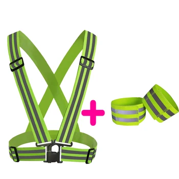 

High Visibility running gear Strap Reflective vest for cycling running night walking