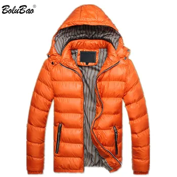 

BOLUBAO Winter New Men Parkas Coats Men's Slim Fit Solid Color Parka Coat Male Casual Hooded Parkas Brand Clothing