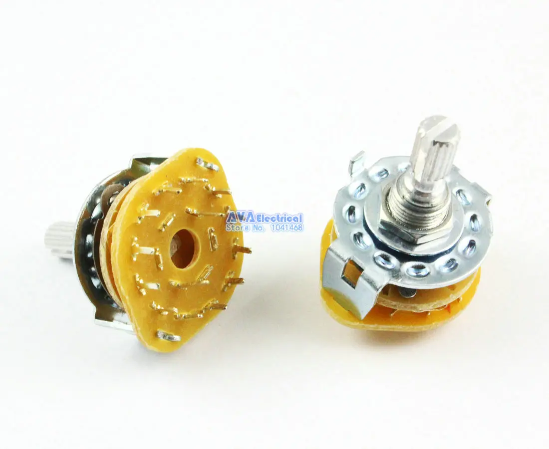 

12 Pieces 2 Pole 6 Position 2P6T Channel Band Rotary Switch Selector