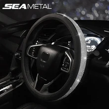 Блестящие стразы, хрустальные чехлы на рулевые колеса для автомобиля, чехлы на ремень безопасности, универсальные чехлы на плечо