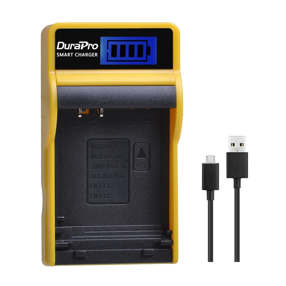 DuraPro 1850mAh EN-EL23 EN EL23 Camera Li-ion Battery+ LCD USB Charger For Nikon COOLPIX P900, P610, P600, B700, S810c Camera