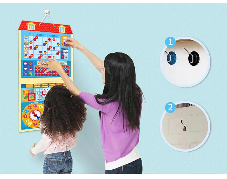 Magnetic Behavior Reward Responsibility Activity Target Chart Calendar Schedules Growth Time Record Board for Children Decor_31