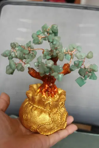 Лаки дерево ручной работы бонсай натуральный авантюрин нефрит кварц кристалл