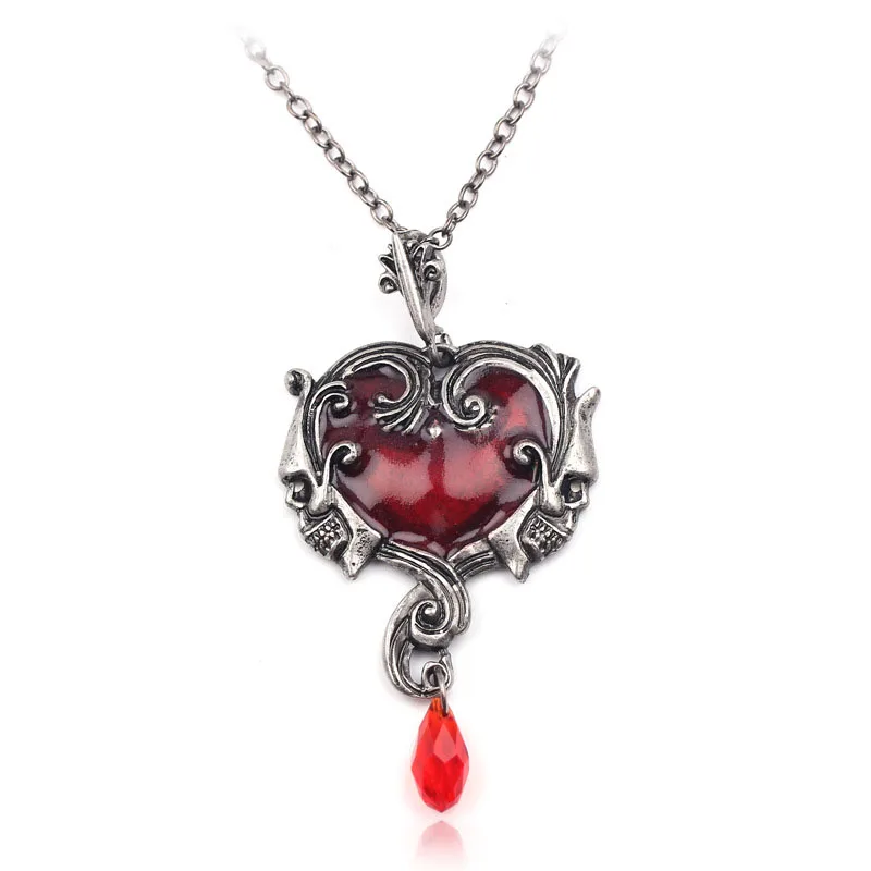 

Silver Gold Color Jewelry Love Heart Necklaces & Pendants Double Chain Choker Necklace Collar Women Statement Jewelry Bijoux
