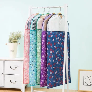 

Hot Clothes Hanging Garment Dress Clothes Suit Coat Dust Cover Home Storage Bag Pouch Case Organizer Wardrobe Hanging Clothing