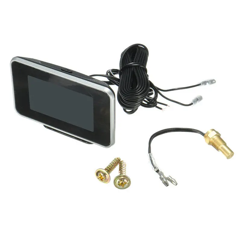 

Universal Car Water Temp Gauge SUV LCD Display Volt Meter Water Temperature Gauge Overheat Alarm