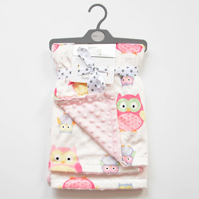 Minky Baby Blanket Flannel Fleece Animal Blanket Infant Swaddle Nap Receiving Stroller Wrap For Newborn Baby Bedding Blankets