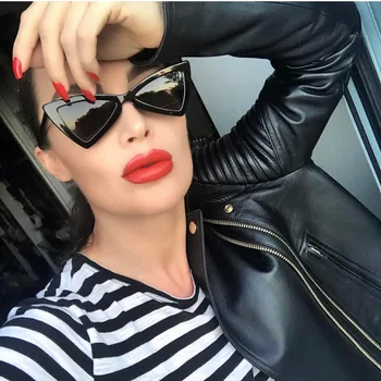 

Quality Cat Brand Triangle Vintage Sunglasses Women 2019 Oversize Retro Eye Sun Glasses Shade for Women Sunglasses Luxury Design