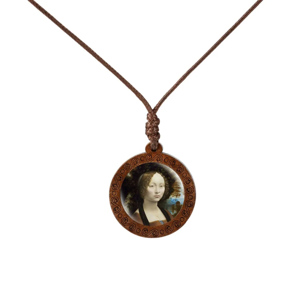 Ожерелье Leonardo Da Vinci известная картина Мона Лиза последний ужин статуя лошади