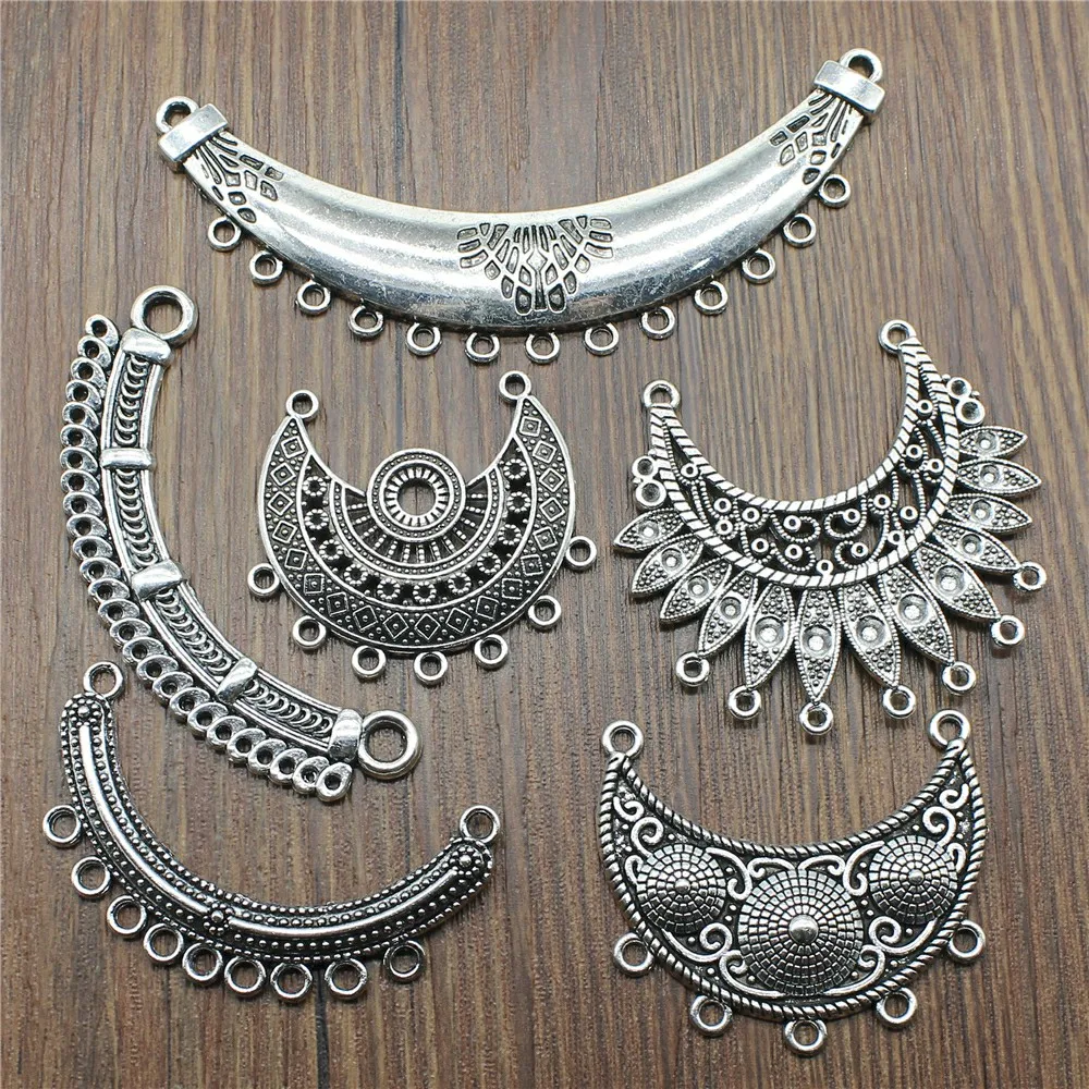 3 шт./лот, античный серебряный цвет, ожерелье, соединитель Подвеска-шарм, ювелирный соединитель, Подвески для изготовления ожерелья, ювелирных изделий