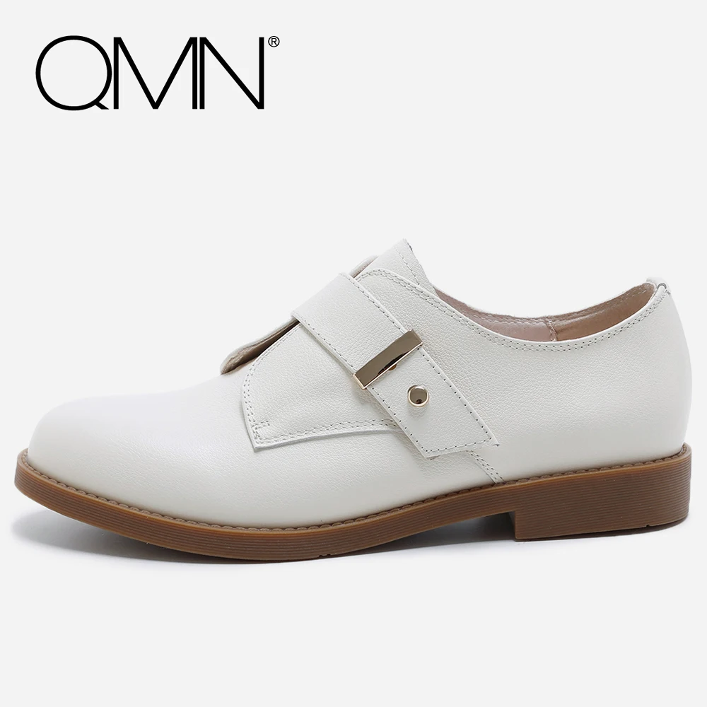 

QMN women genuine leather flats Women Leather Moccasins Casual Shoes Woman Leather Loafers Women Shoes Zapatos Mujer Size 34-40