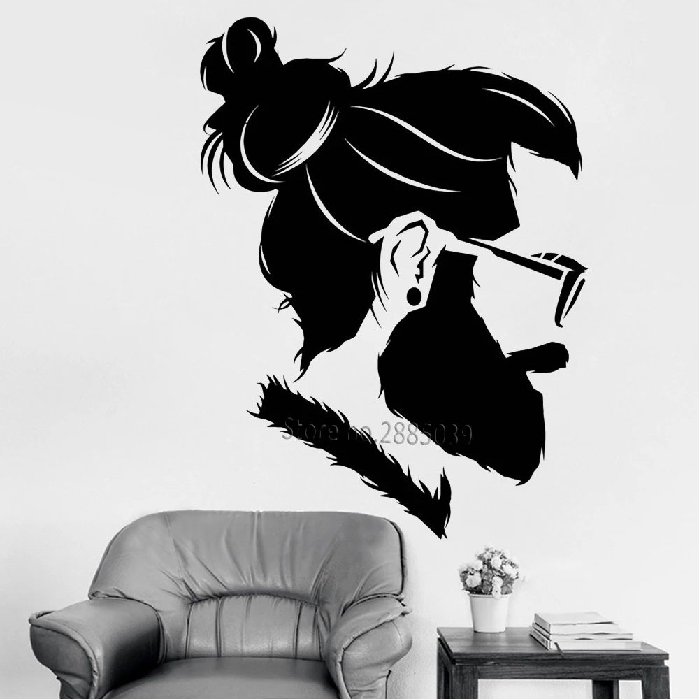 Cool Man Barbershop Shopwindow Decals Vinyl Wall Stickers Hipster