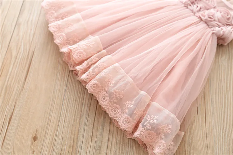 Fanfiluca Baby Girl Clothes Sleeveless Summer Mesh Kids Dresses For Girls Pink Princess Dress Baby Girls Lace Tutu Dress Fashion13