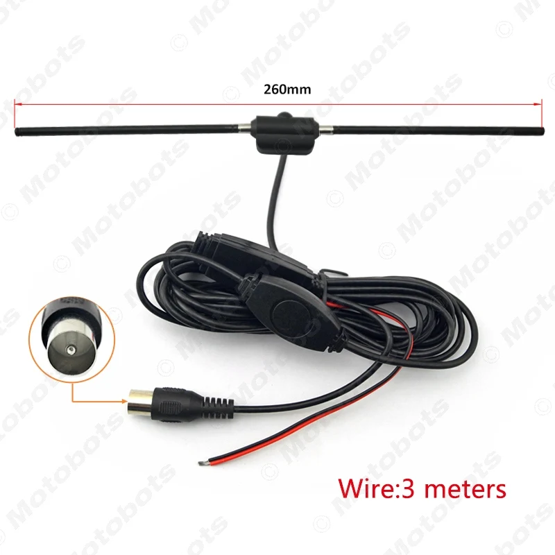 FEELDO 3 м автомобильный IEC штекер активная антенна со встроенным усилителем для цифрового ТВ автомобильная антенна# HQ911