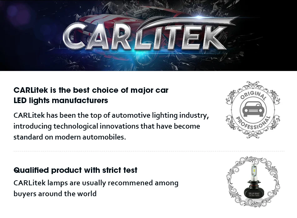 CARLitek N1 12В H7 H4 Светодиодные автомобильные лампы 50Вт 8000Лм. H8 H9 H1 H11 HB3 HB4 Led лампы головного света, противотуманные лампы