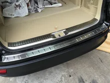 For Toyota Highlander 2014 2015 2016 Stainless Steel Inside & Outside Rear Bumper Sill Protector Trim