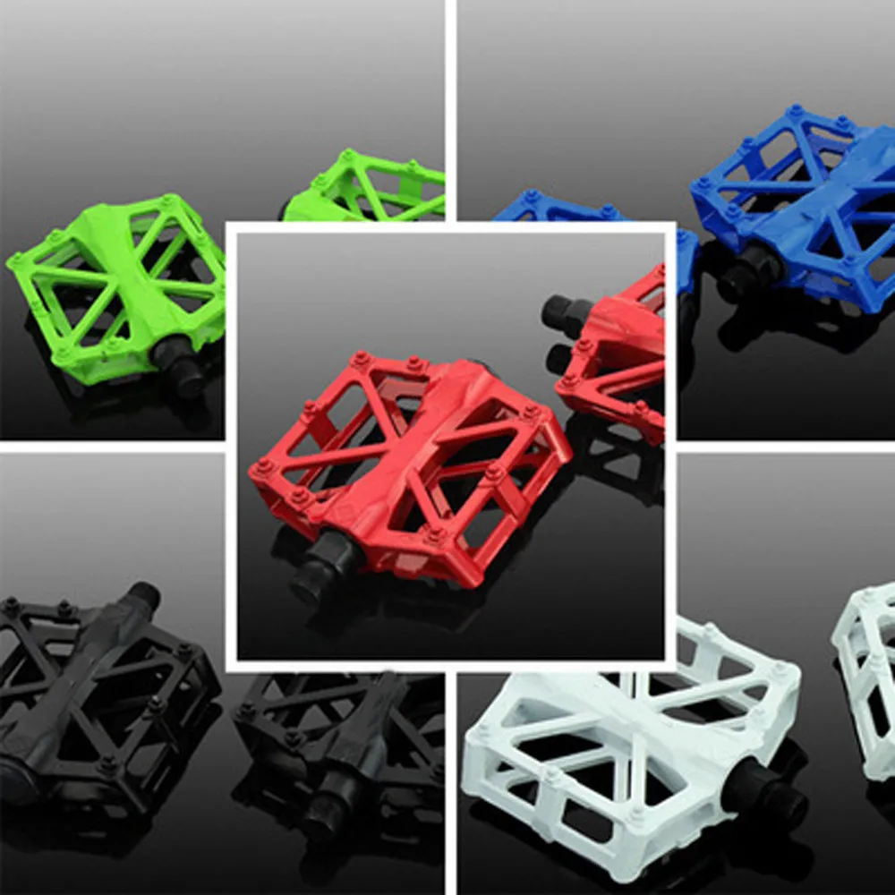Bike Pedals Mountain Road Bicycle Flat Platform MTB Cycling Aluminum Alloy Black Bycycle Accessories Frame #3S26 (2)